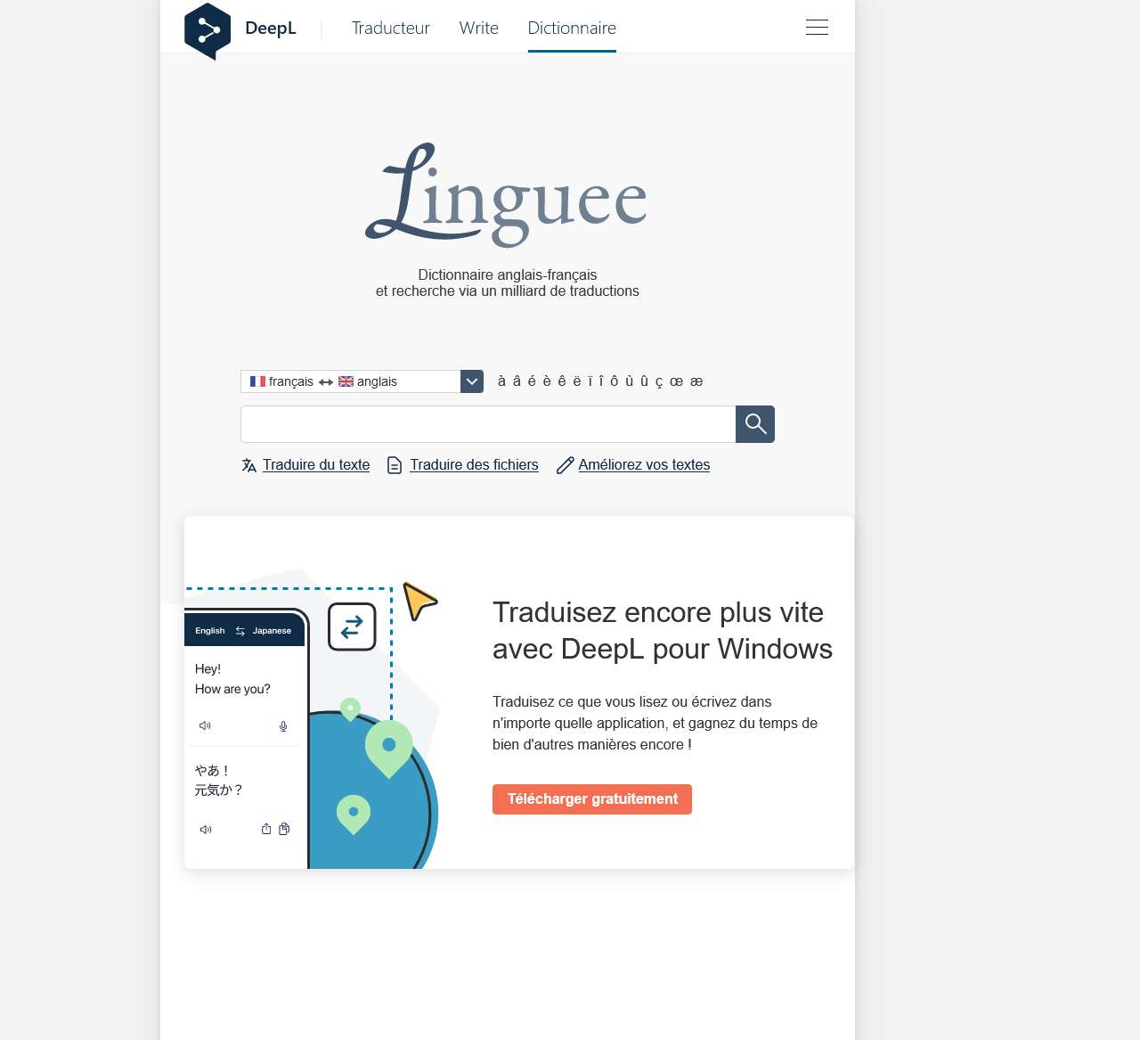 Linguee | Dictionnaire Anglais-français (et Autres Langues) | 血鸟导航