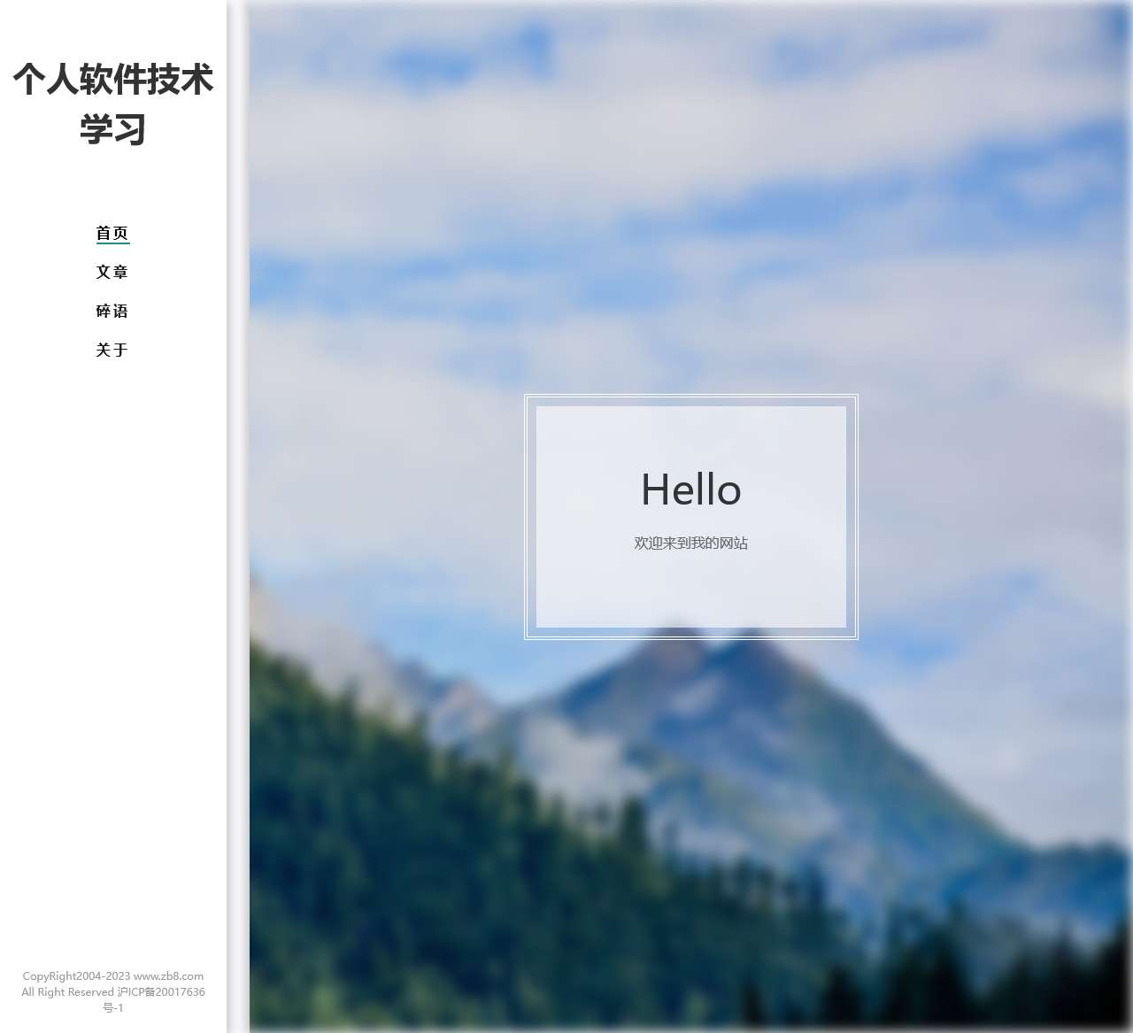 个人软件技术学习
