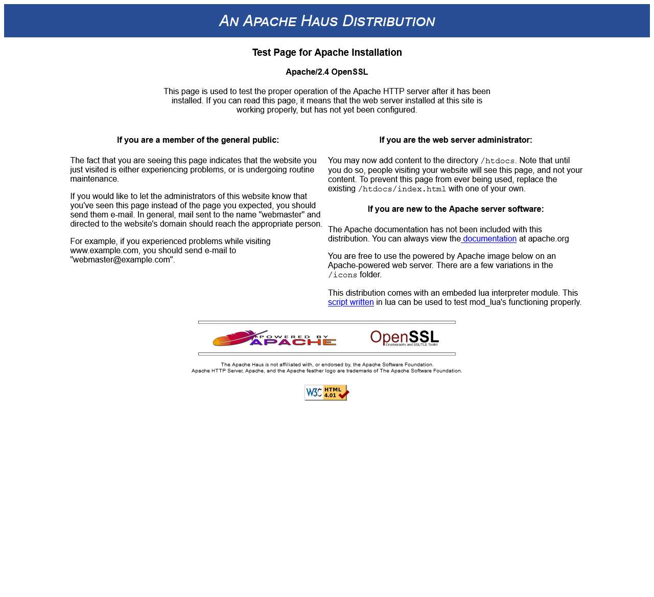 Test Page for Apache Installation