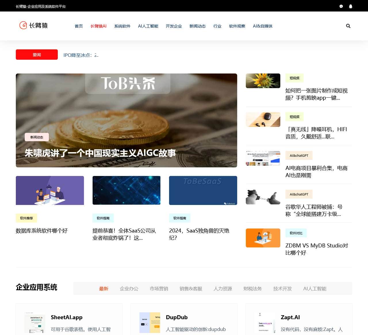 长臂猿_企业应用及软件系统平台