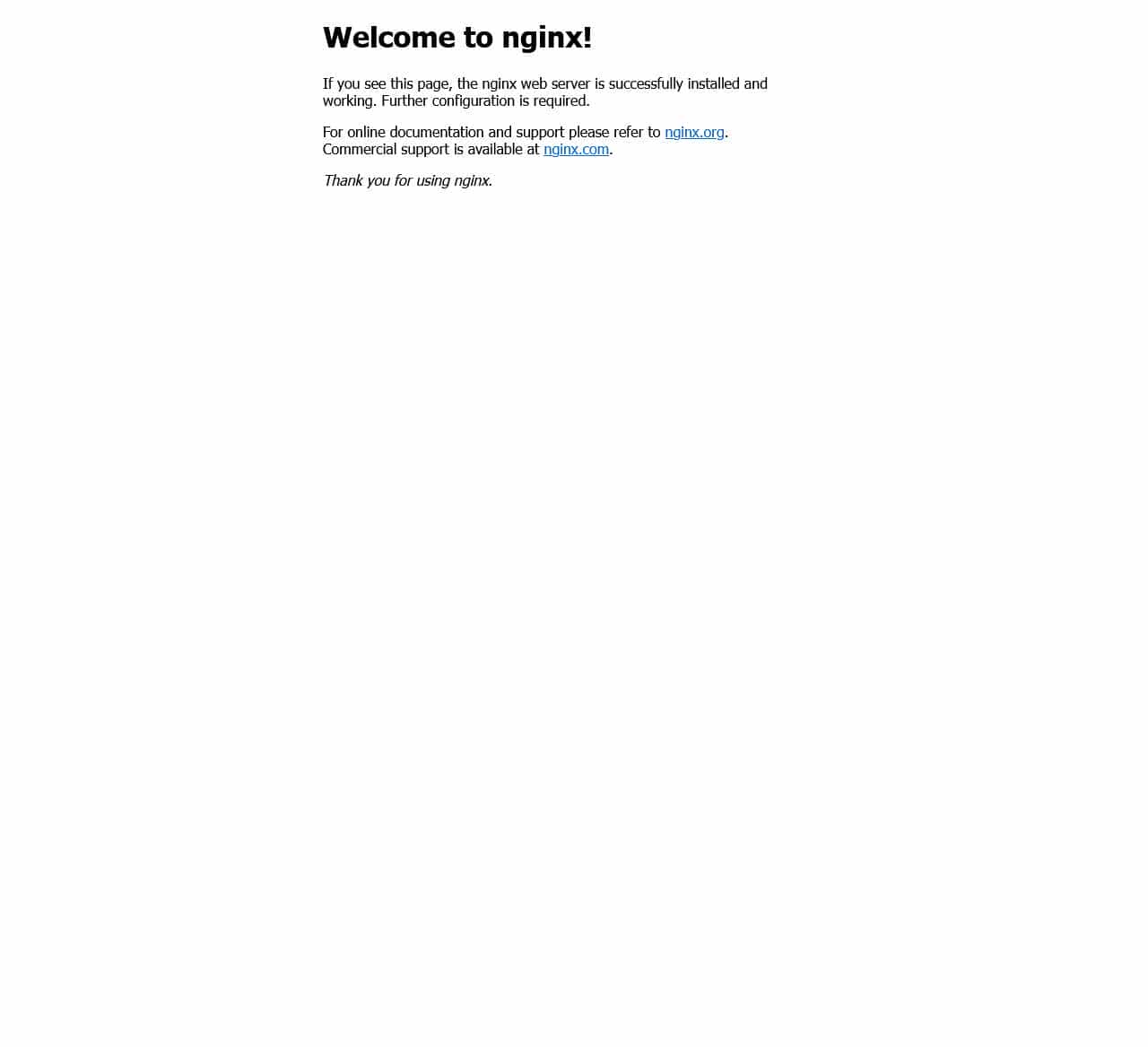 Welcome to nginx!