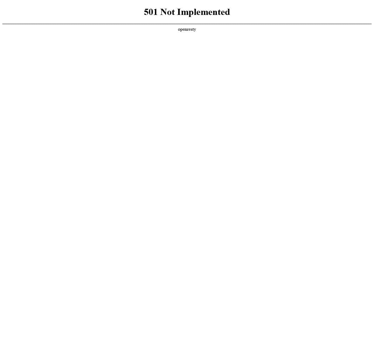 501 Not Implemented