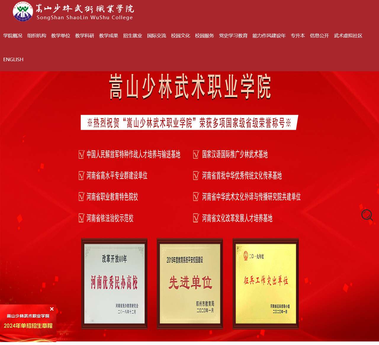 嵩山少林武术职业学院