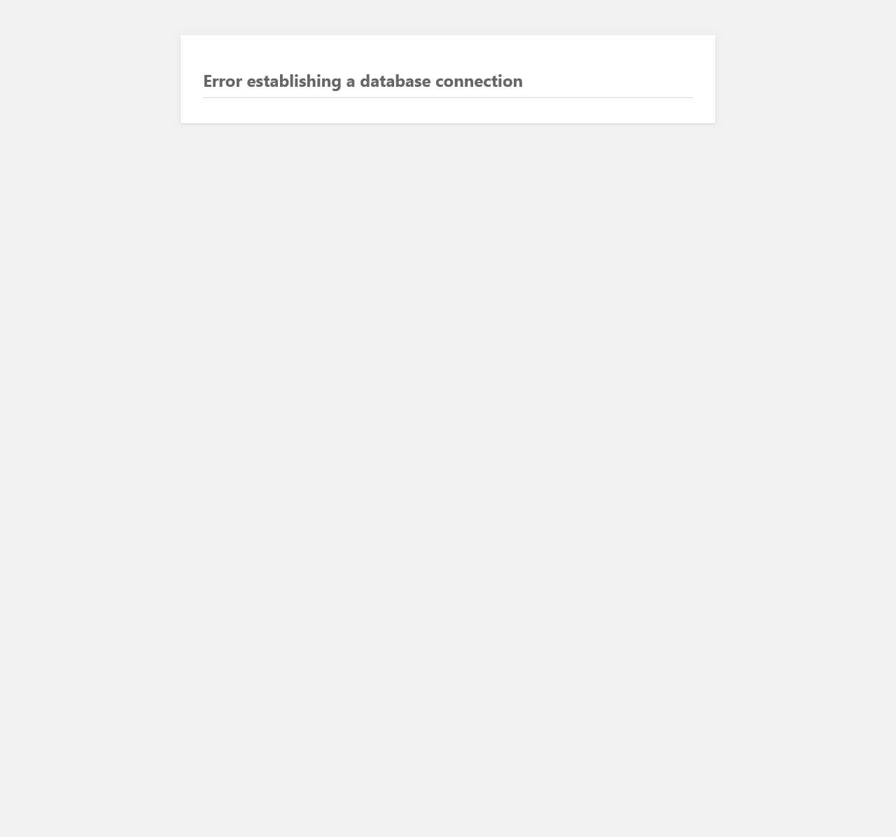 Database Error